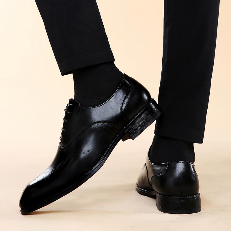 2024 New Brand Men Casual Shoes Vintage Lace-Up Men's Business Footwear Men's Club Shoes Leather Fashion Oxfords Shoes Men
