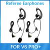 Type-C Interface Ear hanging type Referee earphone Suitable For V6 Pro+ Motorcycle Helmet Bluetooth Intercom