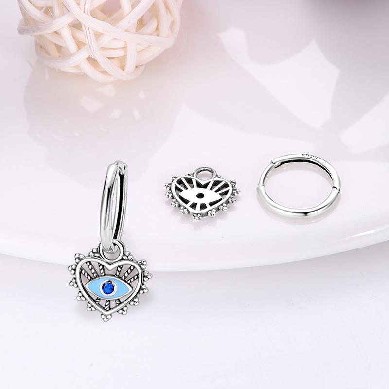 Boucles d'oreilles Attrape-rêves Filet Œil du Diable Souhaits Magnifiques en Argent Sterling 925 Neutre Adaptées aux Fêtes de Fiançailles Bijoux Exquis