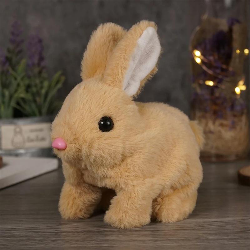 Realistic Bunny Toy Electronic Toy Bunny Simulated Rabbit Doll Jumping Twitching And Shaking Ears Toys Easter Children'S Gifts