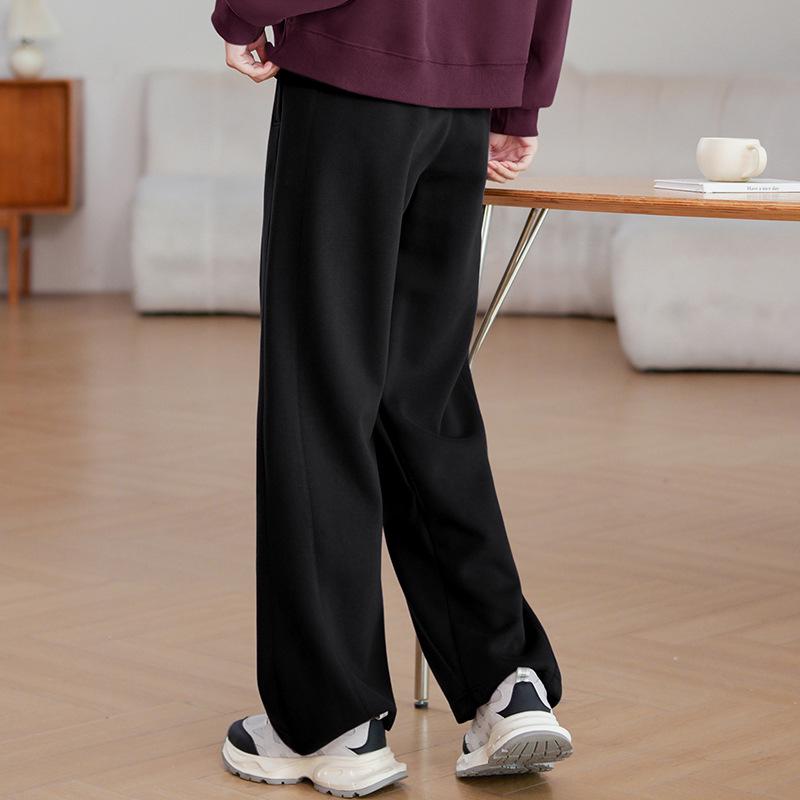 

Spring/Autumn 2024 Women s High-Waist Wide-Leg Casual Pants L чёрный