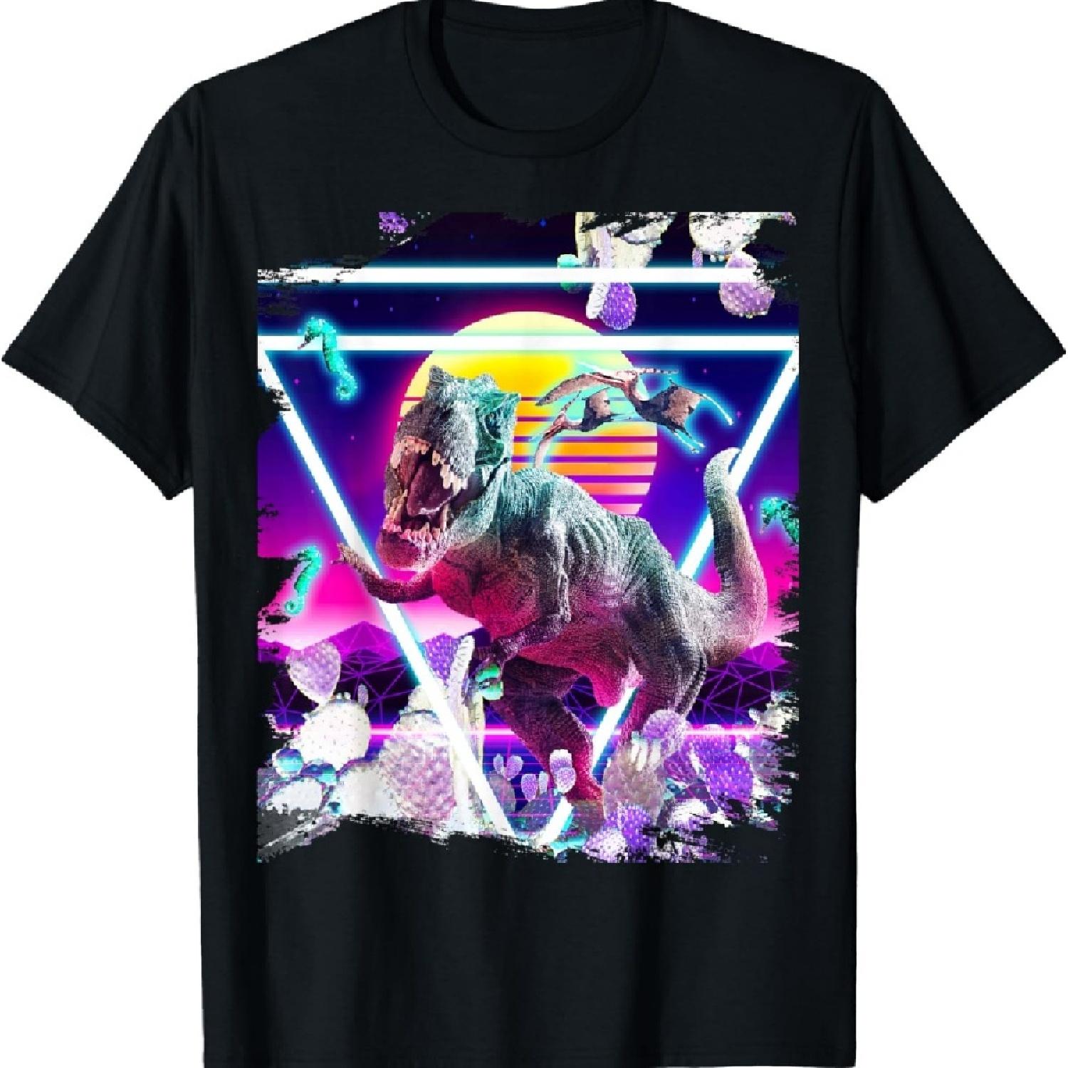 

Dinosaur Rave Raving T-Shirt XXXXXL чёрный