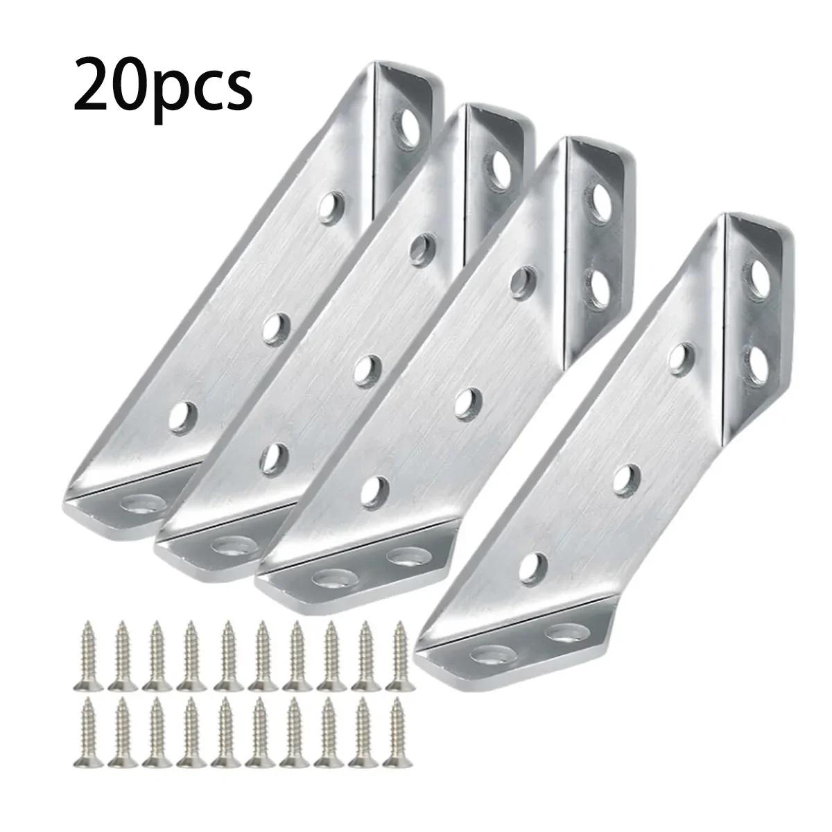 

10/20 шт. Многоцелевой прямоугольный кронштейн, усиленный угловой кронштейн для мебели, кровати, корпуса, треугольный кронштейн для усиления 20