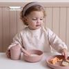 A-Class Waterproof Baby Eating Smock: Stain-Resistant Long-Sleeve Bib with Back-Button for All Seasons.