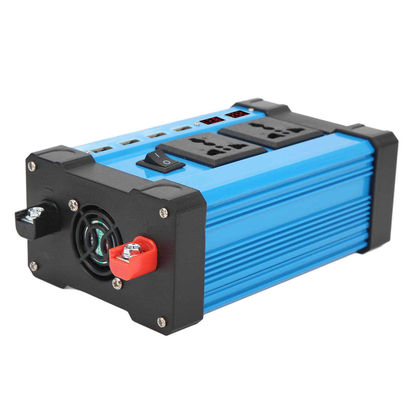 

500 Вт Модифікований синусоїдальний інвертор Сонячний інвертор з розумним подвійним РК-дисплеєм 4 порти USB 4,2 А для швидкої зарядки 12 В