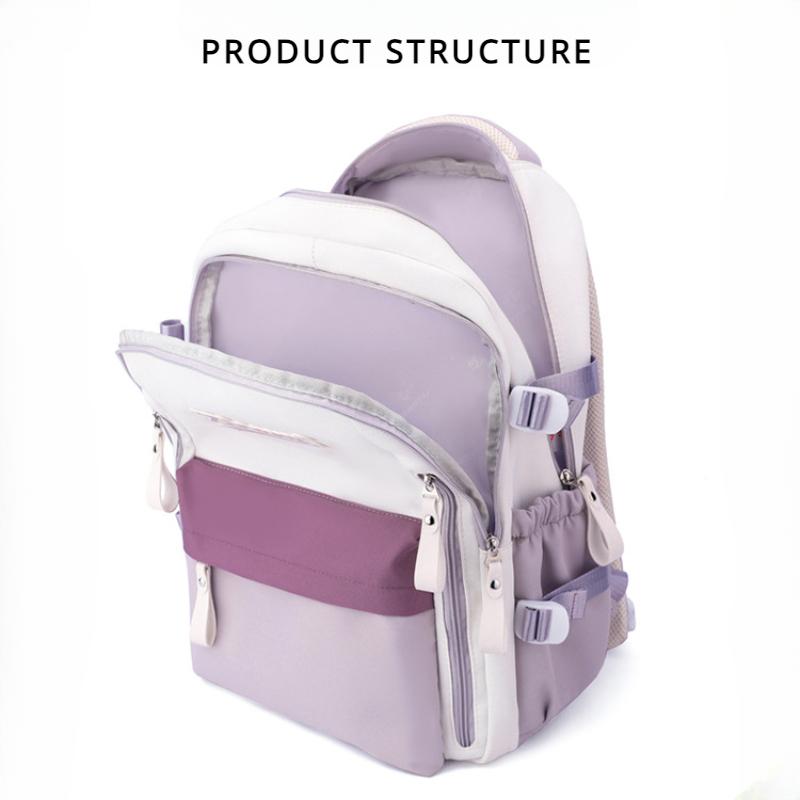 Rucsac școlar nou de primăvară 2025 pentru elevi de gimnaziu, capacitate mare, portabil, rucsac unisex pentru adolescenți de gimnaziu, ghiozdan pentru elevi de școală primară pentru clasele 5-6