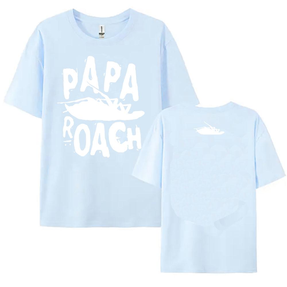 Cotton Summer Tees PAPA ROACH Heavy Mental Band Tshirts Graphic Clothing for Women Short Sleeve Unisex Streetwear O-neck Female Top