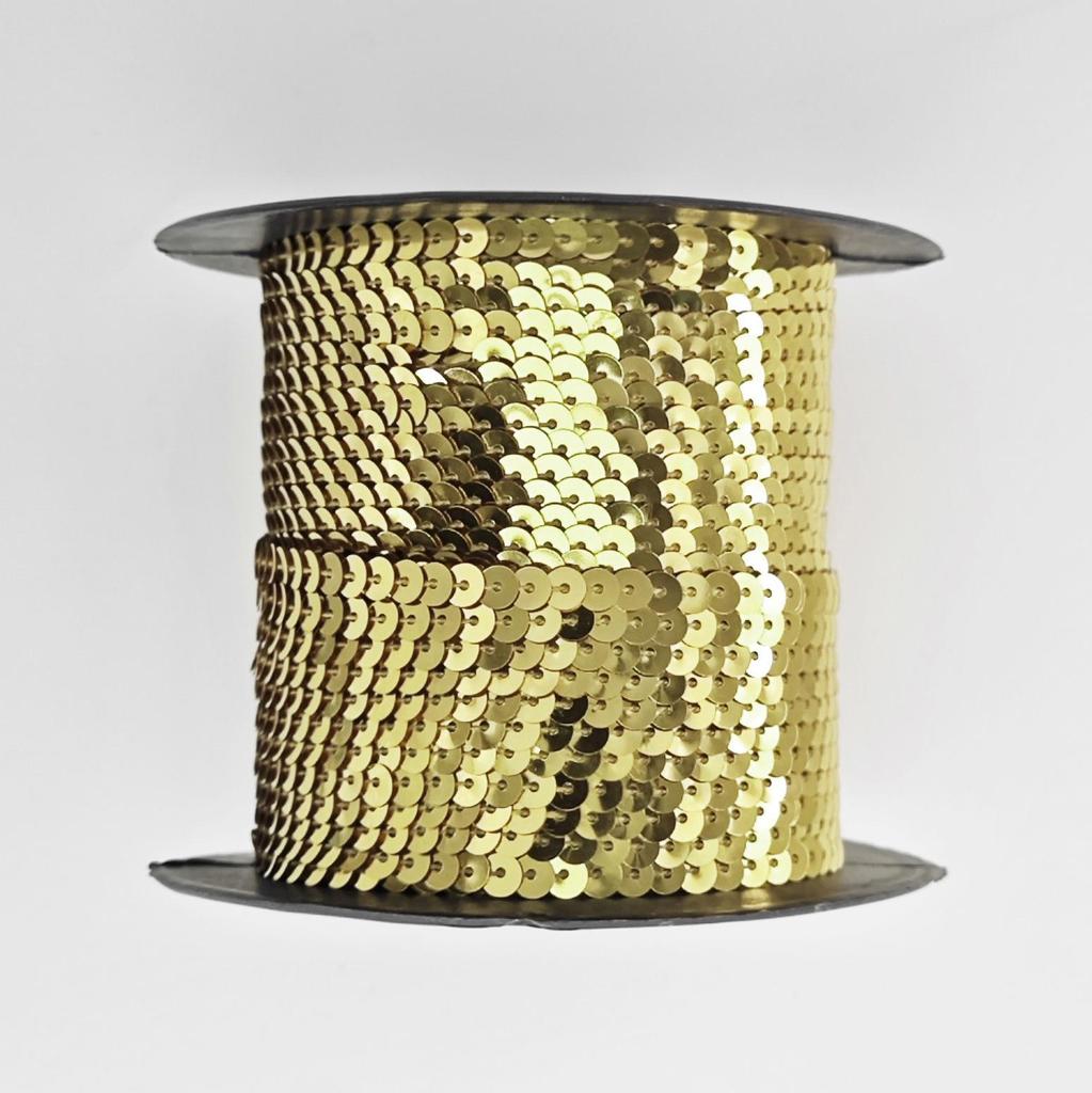 Eco-friendly 5mm Flat Lace PET Sequin Woven Ribbon for Shoe and Hat Accessories