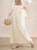 Elastic Waist Drape Slim Fit Midi Skirt - 2026 Spring/Summer Collection