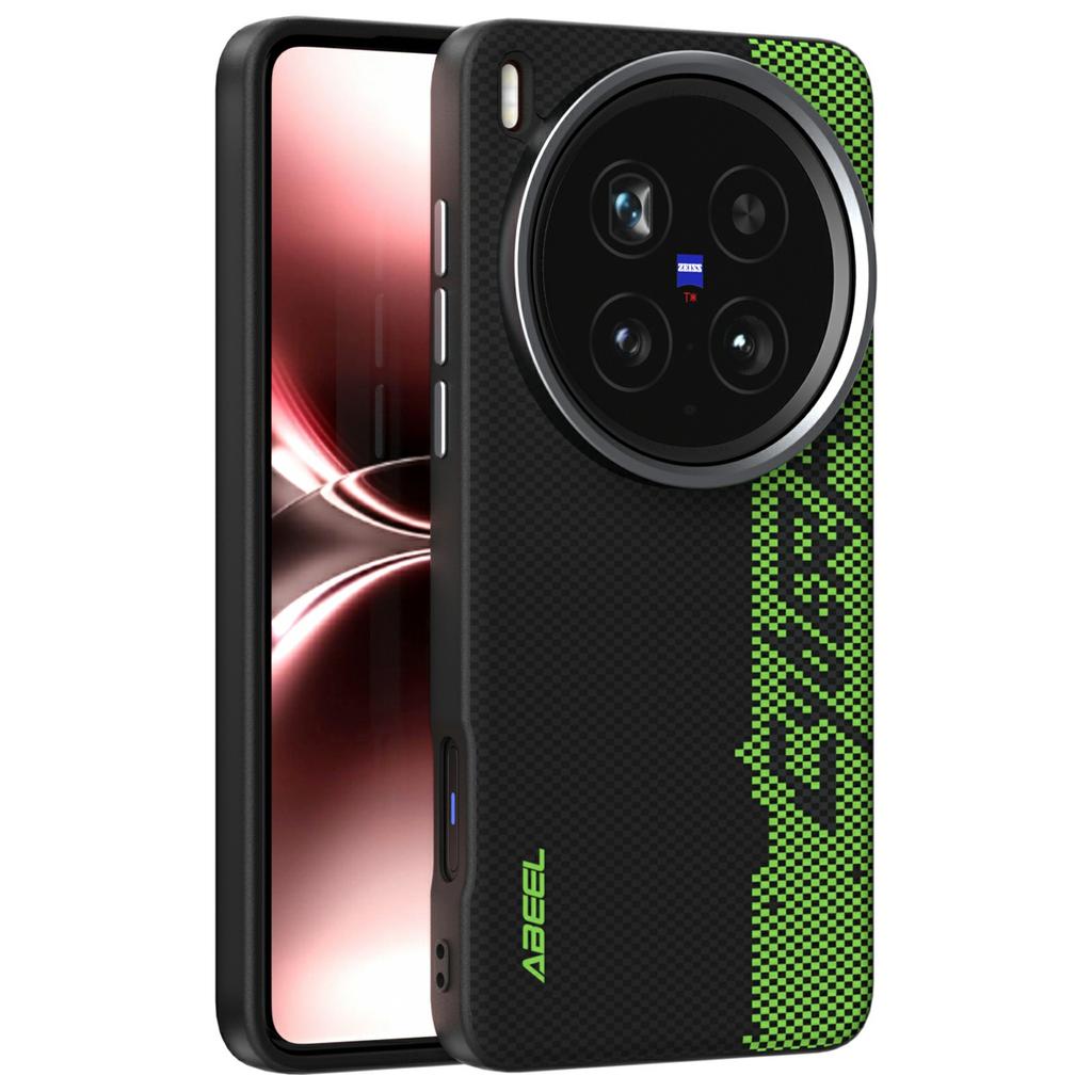 ABEEL Pro vivo X200 Ultra 5G Pouzdro Kompatibilní s MagSafe Potištěné PC TPU Hliníková slitina Kožený kryt na telefon