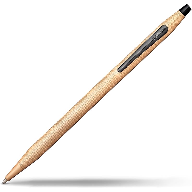 Cross Classic Century Refillable Ballpoint Pen Presented In a Luxury Gift Box - Medium Point, Black Ink, Brushed Rose Go