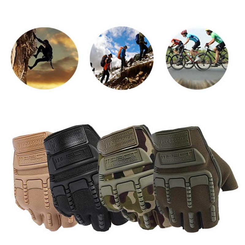 Mens Fingerless Military Gloves Outdoor Activity Working Hunting Tactical Gloves Anti-Slip Mtb Bike Bicycle Motorcycle Driving Gloves