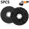 5Pcs Stripping Wheel Black Strip Discs Abrasive Quick Abrasive Strip Disc for Clean & Remove Paint Coating Rust and Oxidation