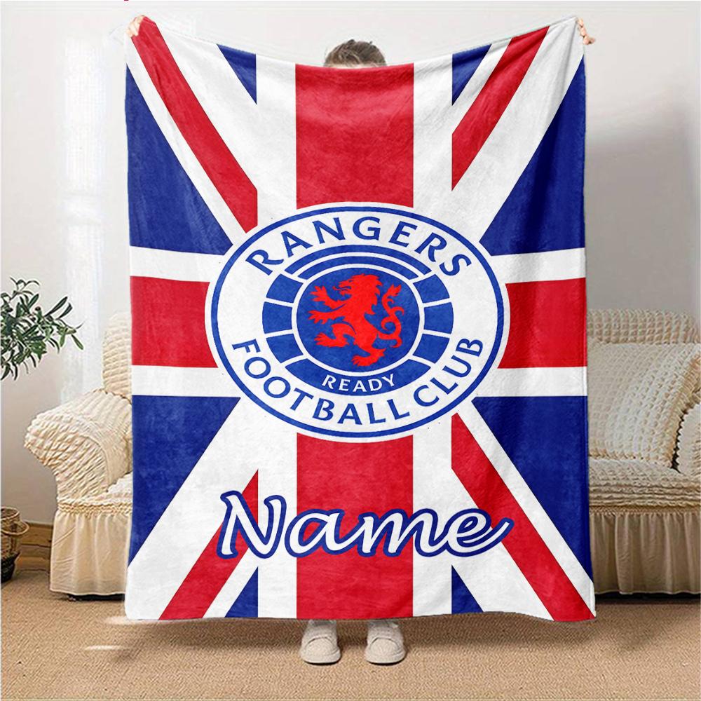 Custom Name Bayern Munich Crest Blanket for Couch & Bed, Plush Cozy Fuzzy Blanket Super Soft & Warm Blankets for Fall and Winter. 0908224