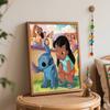 Disney Lilo and Stitch Oil Paint Art Painting Kit Home Wall Decor Handmade Gift for Cartoon Fans Modern Canvas Art DIY Picture Crafts