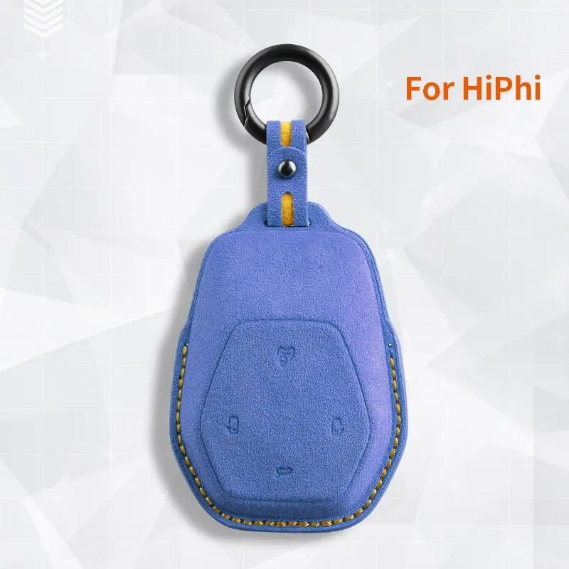 Car Key Case Cover For HIPHI Y X  Hiphi Z Suede Car Key Shell Accessories
