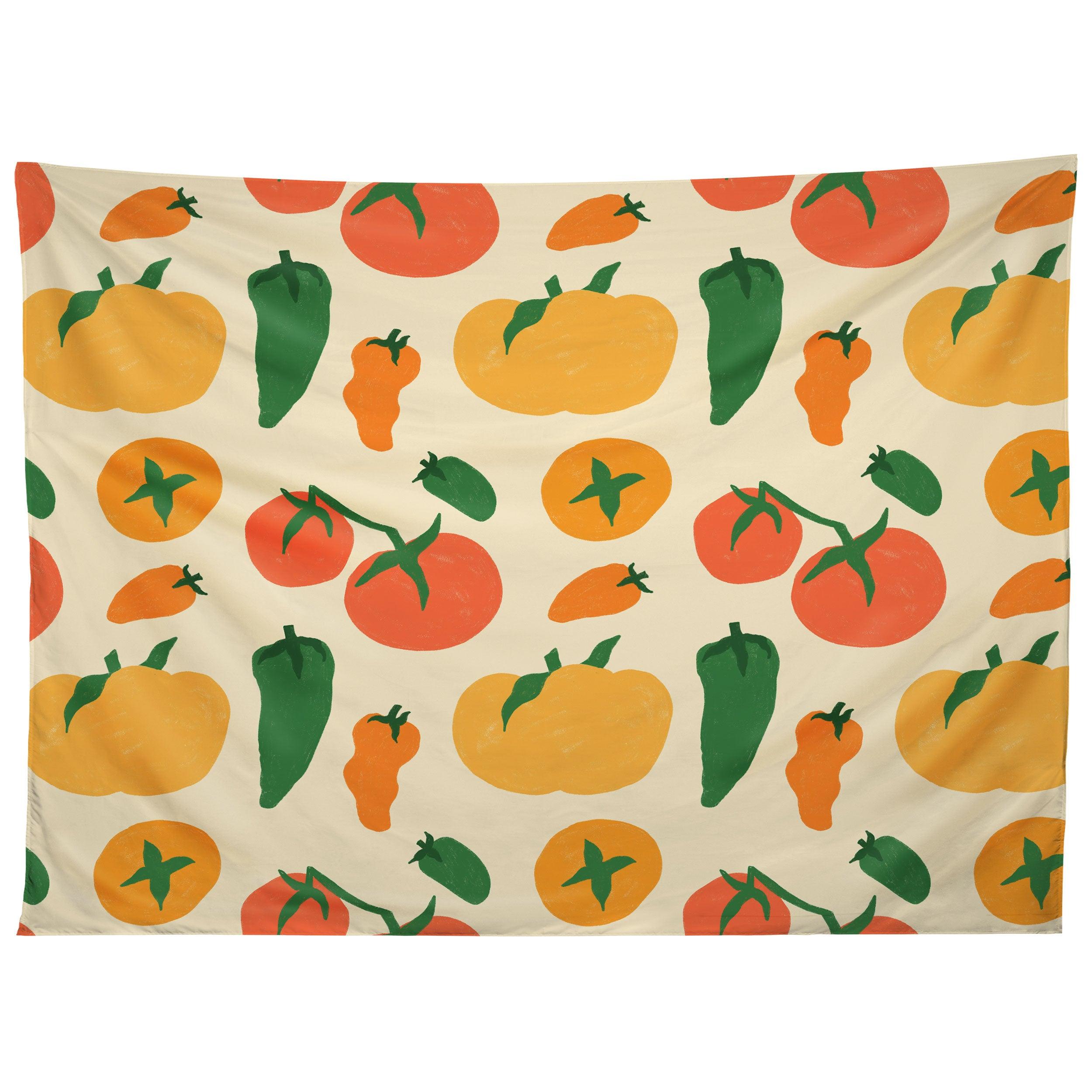 VEGGIE LOVE PATTERN tapestry 75x100