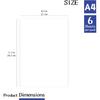 Dry Erase Sheets - 6 A4 Sheets - Adhesive Whiteboard Wallpaper Decal - White Board Contact Paper for Refrigerator, Desk, Office & Kids Room - Dry