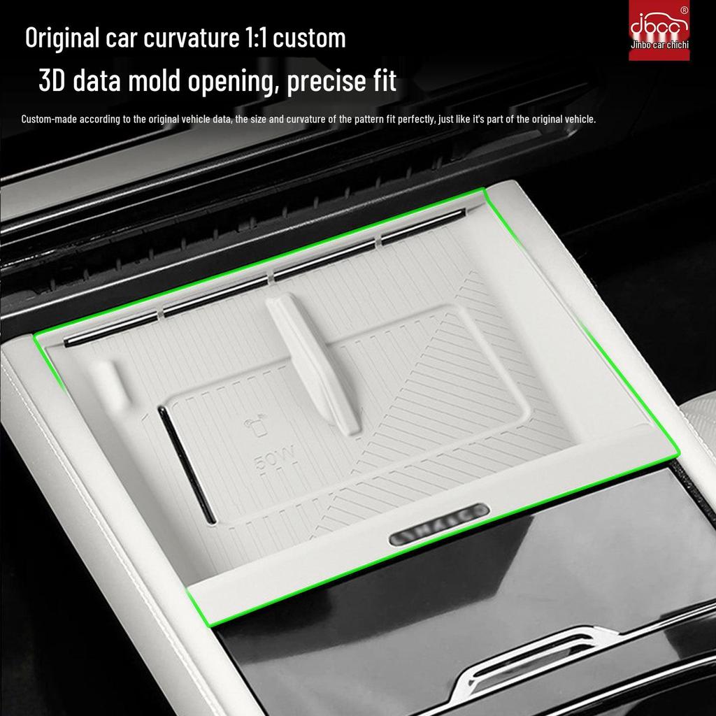 Silicone Anti-slip Wireless Charging Pad for 26 Lynk & Co 08 Models (Center Console Phone Accessory)