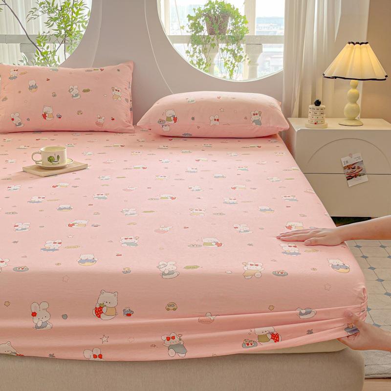 100% Cotton Fitted Sheet: Soft, Printed, Moisture-Wicking, Sweat-Absorbing, Anti-Static Mattress Protector