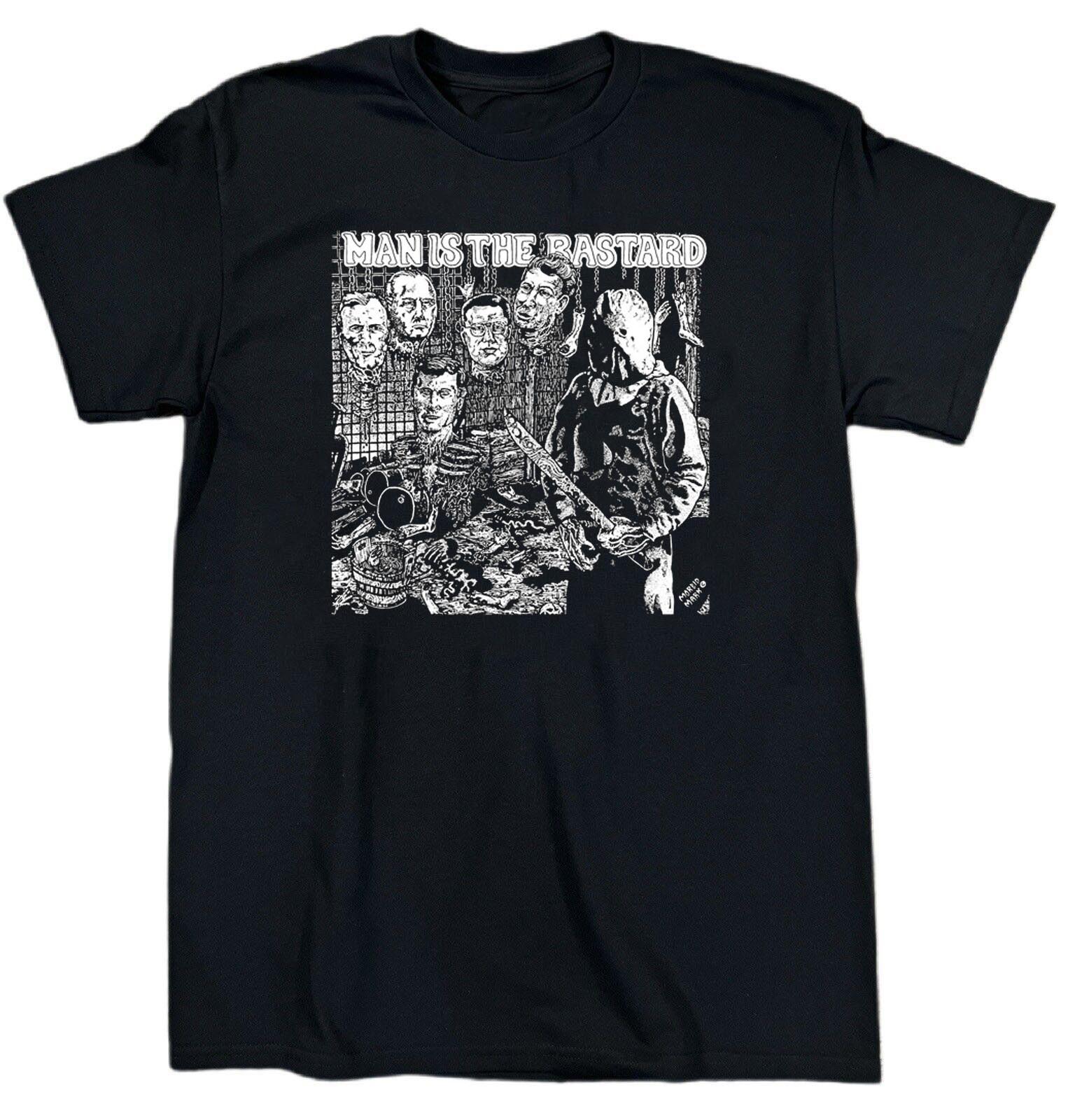 NEW Man is the Bastard Band Album Heavy Cotton Black T Shirt S-5XL JU746 XXXXL