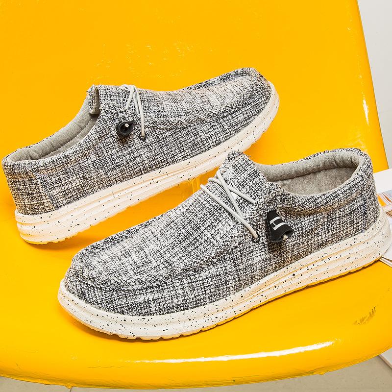 Spring and Autumn Large Size Men's Canvas Casual Shoes Men's Shoes Board Shoes Sleeve Lazy