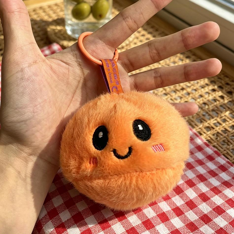 Kids  Childrens New Kawaii Steamed Bun Plush Keychain Stress Relief Squishy Fluffy Pendant Cute Bag Charm for Girls