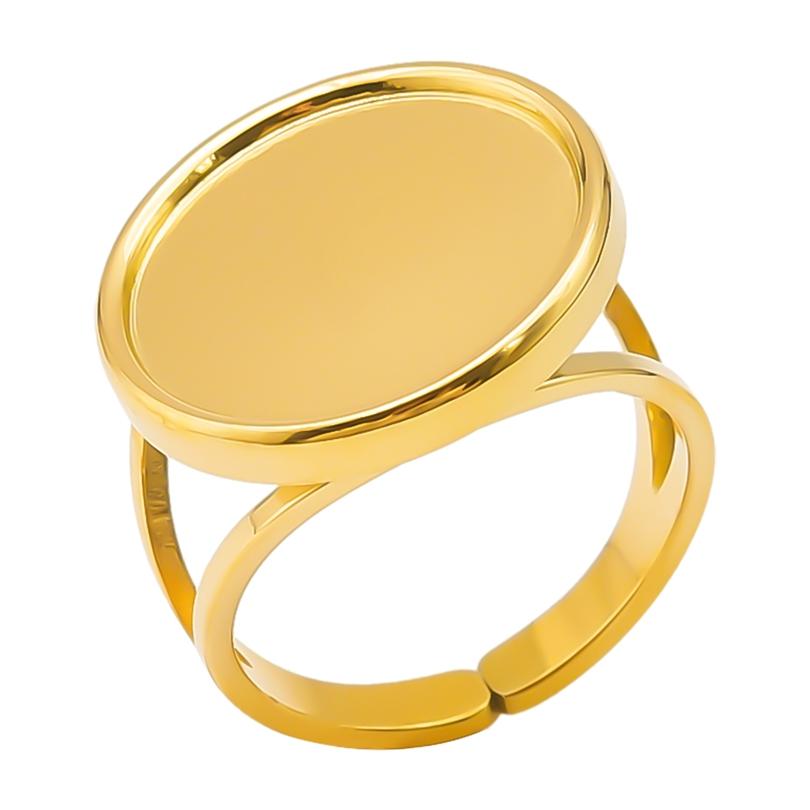 Neuer Offener Verstellbarer Ring Blatt Schlange Herz Echt Vergoldeter Edelstahl Ringe Für Frauen Männer Zubehör Mehrschichtiger Schmuck
