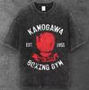 Unisex Boxing Glove Graphic T Shirt Washed Black Vintage Gym Streetwear S-2XL