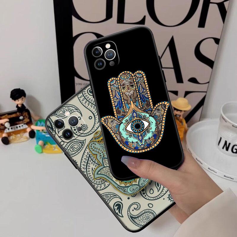 Hamsa Hand Amulet Psychedelic New High-End Shell Phone Case for OPPO A3 Pro A72 A74 A76 A77 A77S A78 A79 A94 A95 A18 A40M A58