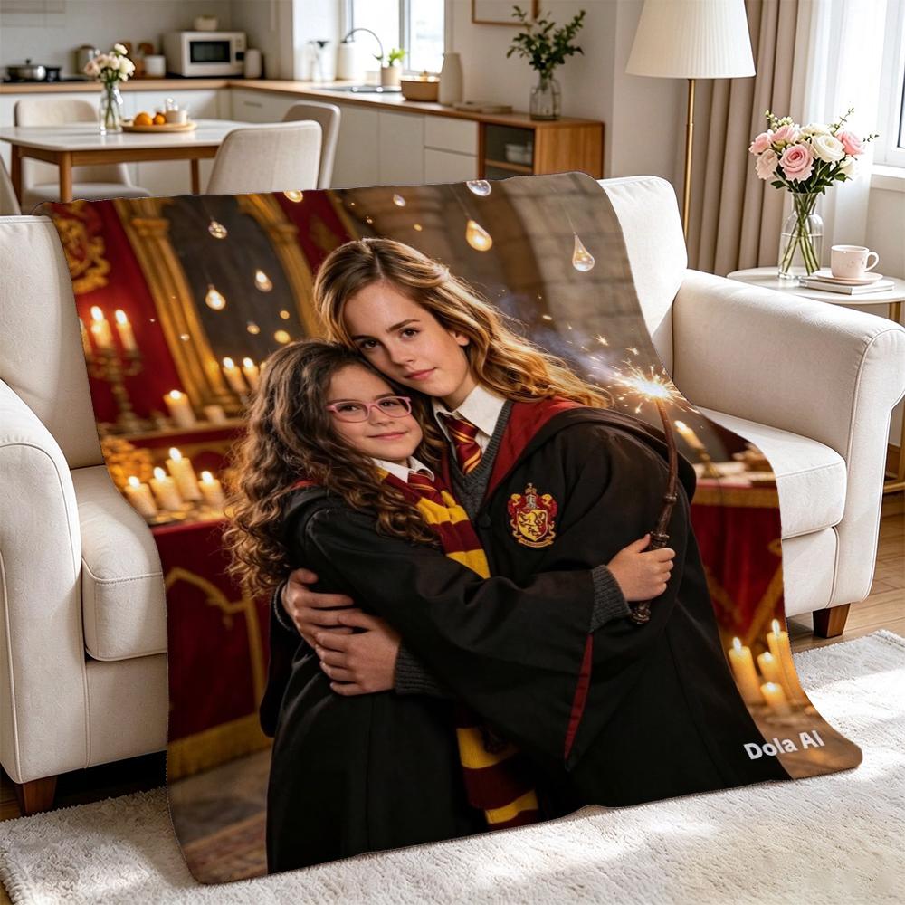 Gryffindor House Flannel Printed Blanket Comfortable Skinfriendly Throw Blanket For Bedroom Sofa Nap Home Decor Great Holiday Gift
