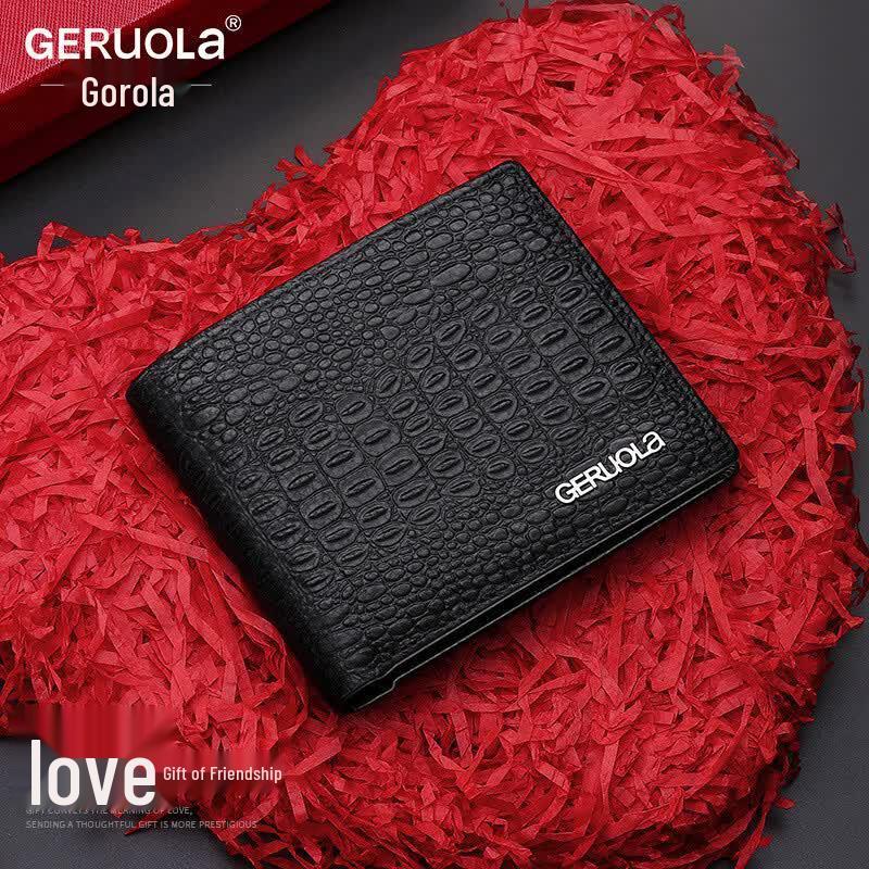 GERUOLA Men s Genuine Leather Bifold Wallet
