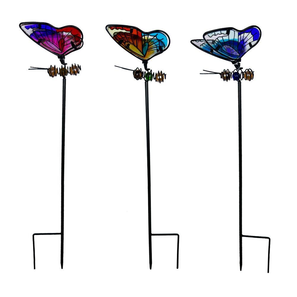 Creative Dragonfly Garden Stake Metal Garden Pile Crafts Decorative Floor Plugs  Lawns