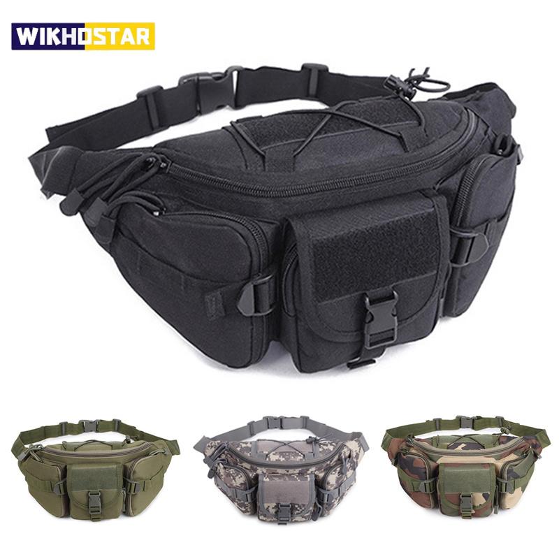 Outdoor Waist Bag Men's Tactical Waterproof Molle Camouflage Hunting Hiking Climbing Nylon Mobile Phone Belt Pack Combat Bags
