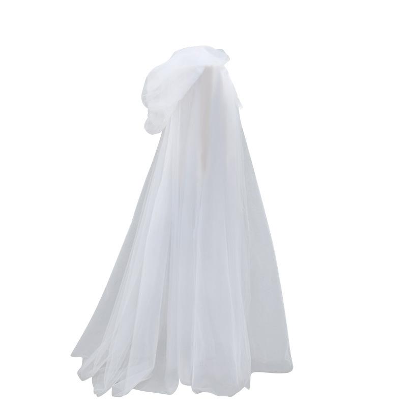 Women Men Mesh Hooded Cape Cloak Top Robe Bridal Party Fancy Dress Wedding