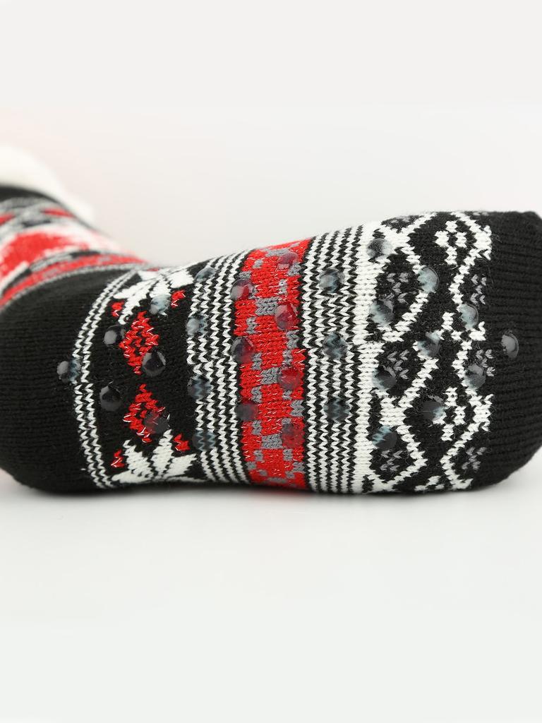 EIN PAAR Wadenlange Freizeitsocken Weihnachtssocken, Damen Herbst- und Winter-Haussocken, Schneesocken, verdickte Plüsch-Haussocken