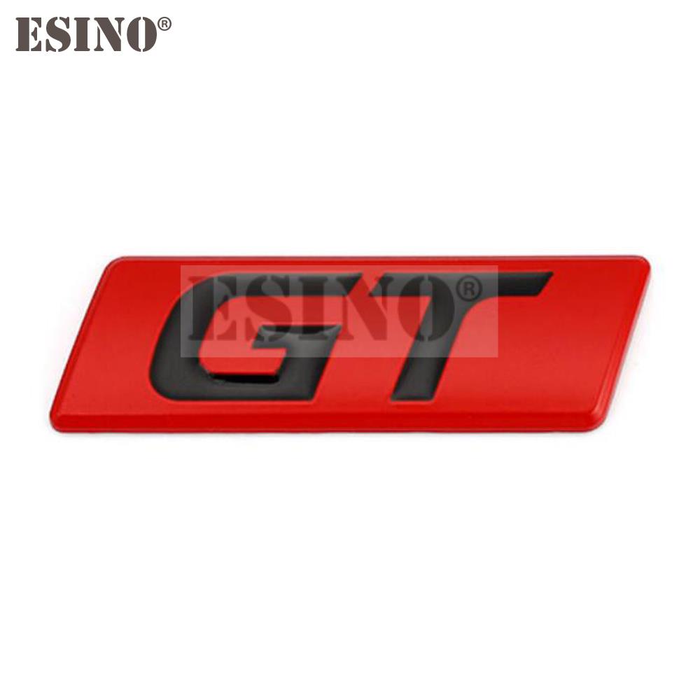 1Pc Car Styling GT 3D Metal Zinc Alloy Car Badge Body Fender Adhesive Emblem for KIA Forte Optima Picanto Stinger Sorento K5 KX5 KX7