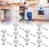 10 Sets Einzelloch-Griffe 20x25MM Ersatz Einzelloch Schubladen-Schrank Runde Griff-Dekoration