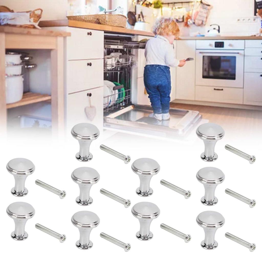 10 Sets Einzelloch-Griffe 20x25MM Ersatz Einzelloch Schubladen-Schrank Runde Griff-Dekoration