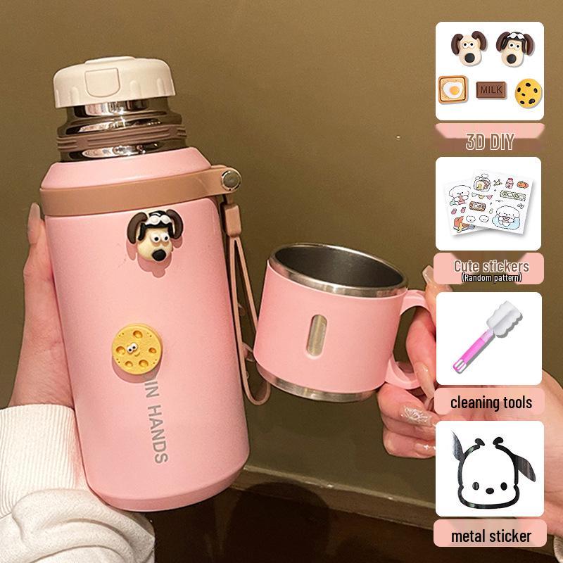 2025 High-Quality 316 Stainless Steel Thermos Cup with Lid for Girls – Ideal for Tea and Water, Perfect for Students.
