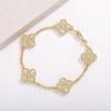 Four-leaf Clover and Five-flower Bracelet Stylish Lucky Clover Women's Flower Non-fading Hand Jewelry