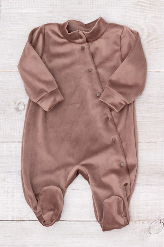 Overall – Warmer Velours-Einteiler für Baby-Mädchen für den täglichen Gebrauch, Übergangszeit 5032-030-5 HC