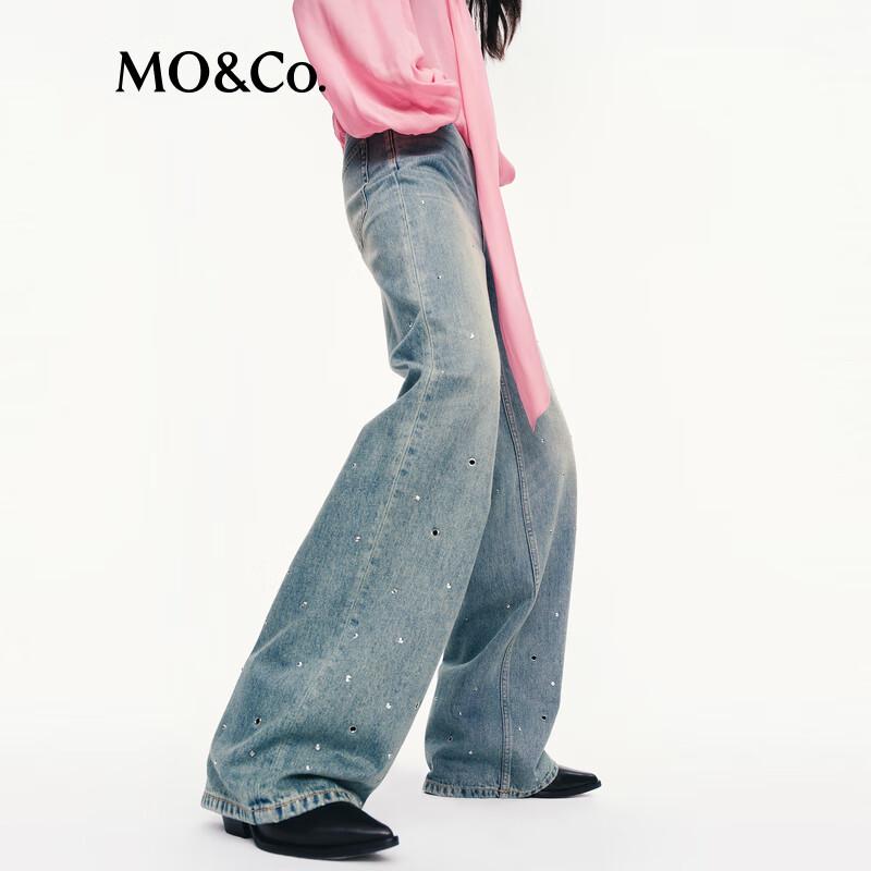 MO&Co. 2025 Autumn Mid-Waist Wide-Leg Jeans