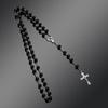 Religion Christian Faux Pearl Rosary Necklace For Women Virgin Mary Jesus Cross Pendant Long Beads Chains Fashion Jewelry