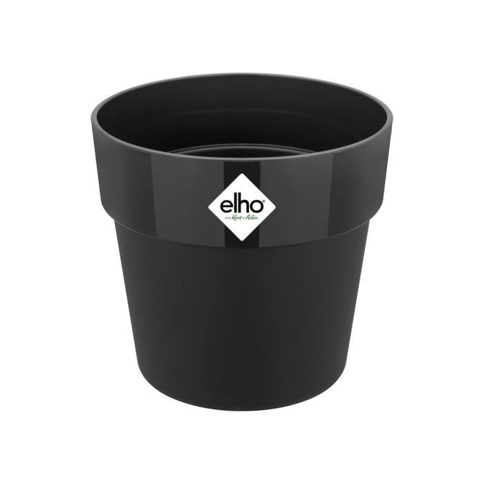 Pot De Fleurs - ELHO - B.For Original Rond 22 - Plastique - Living Noir - Intérieur