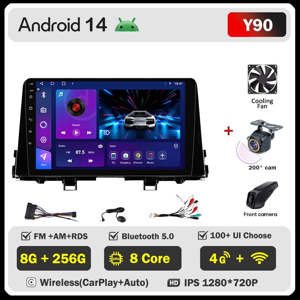 Car Video Player For KIA Morning 3 Picanto 2017-2020 Carplay Android 14 Auto Radio Intelligent System GPS Navigation 5G Wifi