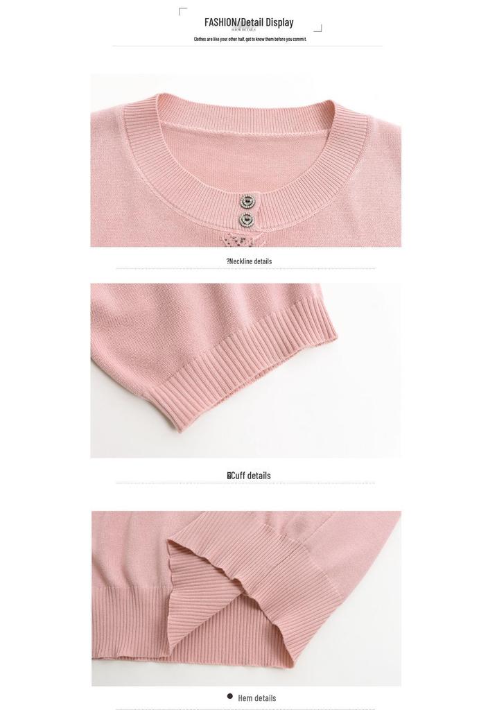 2026 Summer Women's Ice Silk Knit Short Sleeve T-Shirt - Lightweight, Breathable Top for a Cool Season
