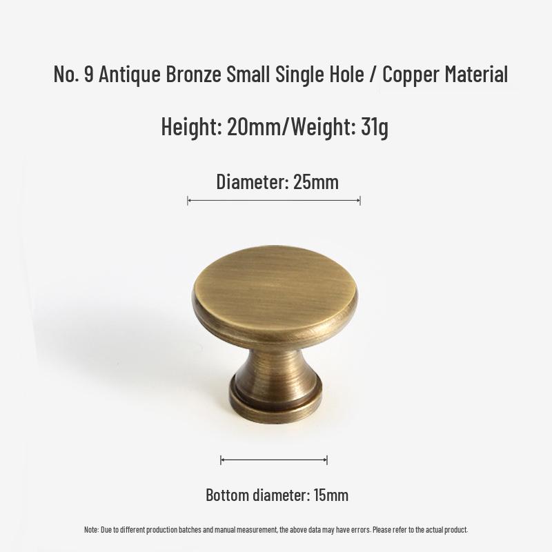 Antique Bronze Round Ball Cabinet Drawer Pull Handle