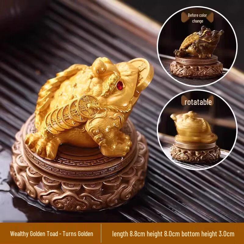 Меняющий цвет Пиксю и Золотая жаба Чайная фигурка-украшение