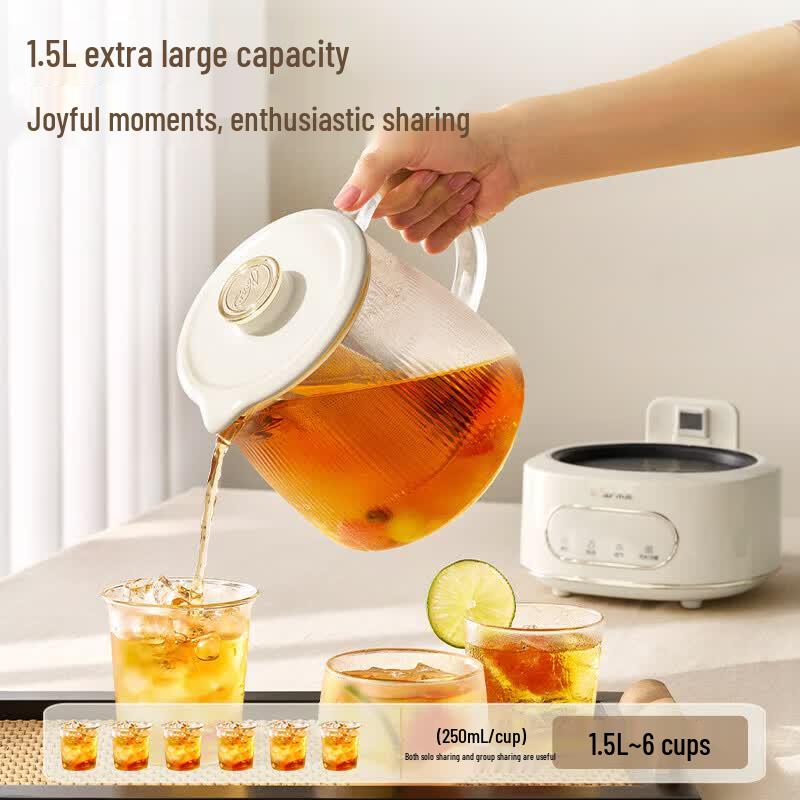 Little Bear All-Glass Multi-functional Health Kettle CN Plug (adapter Included)